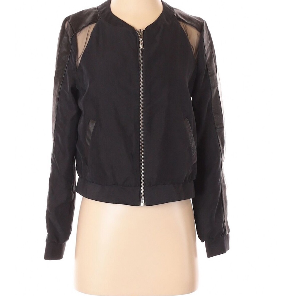 Stella and Jamie Jacket Sheer Cut Out Genuine Leather